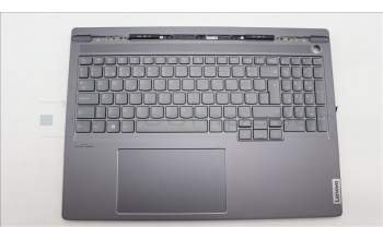 Lenovo 5CB1L68953 C-Abdeckung mit Tastatur, Portugiesisch, Sturmgrau, Hintergrundbeleuchtung, Fingerabdruck