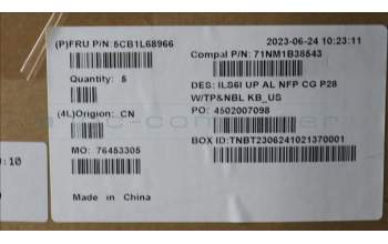 Lenovo 5CB1L68966 COVER UpCase_ENG C82XF NFP CG NBL ALDF