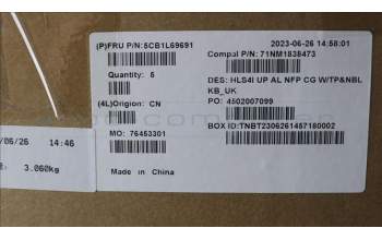 Lenovo 5CB1L69691 Tastatur inkl. Topcase_UK C82XD NFP CG NBL AL