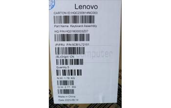 Lenovo 5CB1L72151 Tastatur inkl. Topcase ASM_SLV H 83AM ARGY