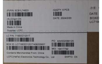 Lenovo 5CB1L74833 Tastatur inkl. Topcase ASM_BUL L83A2 FP I/G