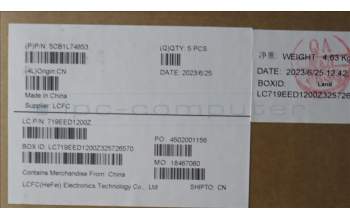 Lenovo 5CB1L74853 C-Abdeckung mit Tastatur, Russisch, Eisengrau, Fingerabdruck