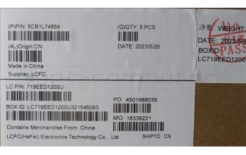 Lenovo 5CB1L74854 C-Cover with keyboard, Slovenian, Iron Grey, Fingerprint, UK