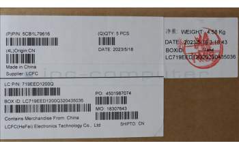 Lenovo 5CB1L79616 Tastatur inkl. Topcase ASM_UK L83A2 FP I/G