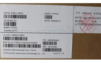 Lenovo 5CB1L79643 C-Cover with keyboard,Switzerland,Iron Gray,Non_Fingerprint