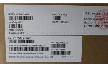 Lenovo 5CB1L79666 C-Cover with keyboard, Italian, Arctic Grey, UK