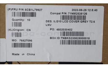 Lenovo 5CB1L79927 COVER LCD Cover C 82XV T2.6 LNV