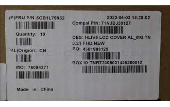 Lenovo 5CB1L79932 COVER LCD Cover C 21JF MG TN 3.2t