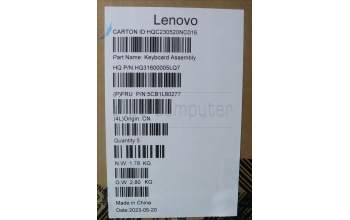 Lenovo 5CB1L80277 C-Cover with keyboard,US English Euro,Storm Grey