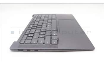 Lenovo 5CB1L80277 C-Cover with keyboard, US English Euro, Storm Grey, US