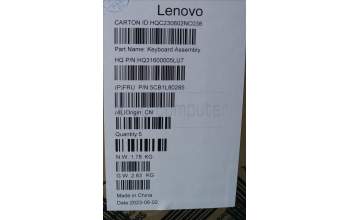 Lenovo 5CB1L80285 Tastatur inkl. Topcase deutschH82Y8STGY NPS
