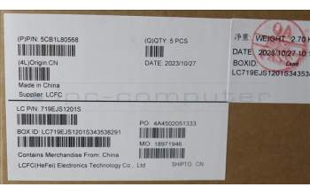 Lenovo 5CB1L80568 Tastatur inkl. Topcase deutsch L83AA TT