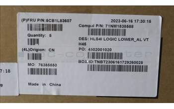 Lenovo 5CB1L83607 COVER Lower Case C 82XD AL VT H45