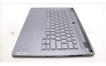 Lenovo 5CB1L83680 C-Abdeckung mit Tastatur, Hebräisch, Schiefergrau, Hintergrundbeleuchtung, Fingerabdruck
