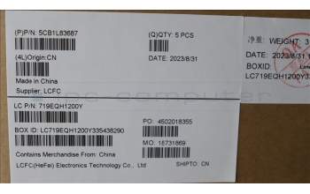 Lenovo 5CB1L83687 C-Cover with keyboard,Nordic,Slate Grey,Backlight,Fingerprint