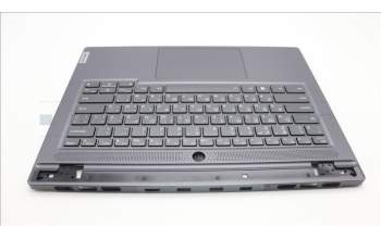 Lenovo 5CB1L83689 C-Cover with keyboard, Russian, Slate Grey, Backlight, Fingerprint, US