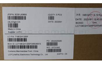 Lenovo 5CB1L83693 C-Cover with keyboard, Switzerland, Slate Grey, Backlight, Fingerprint, UK