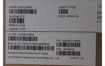 Lenovo 5CB1L83697 C-Cover with keyboard, Ukraine, Slate Grey, Backlight, Fingerprint, US