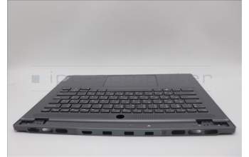 Lenovo 5CB1L83697 C-Cover with keyboard, Ukraine, Slate Grey, Backlight, Fingerprint, US