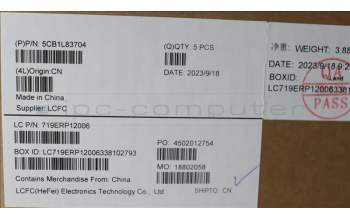 Lenovo 5CB1L83704 Tastatur inkl. Topcase ASM_ENG_L83AG