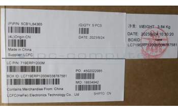 Lenovo 5CB1L84365 C-Cover with keyboard, Nordic, UK