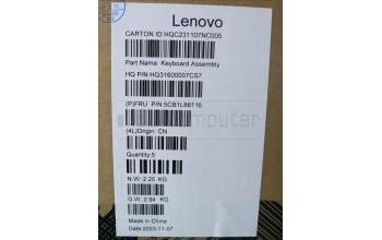 Lenovo 5CB1L88116 Tastatur inkl. Topcase ASM_ARA_H 83E0_NFP_STGY