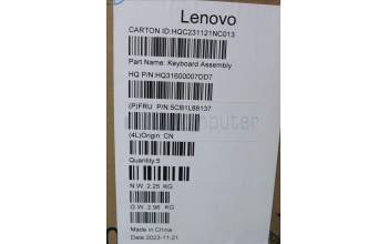 Lenovo 5CB1L88137 Tastatur inkl. Topcase ASM_POR_H 83E0_NFP_STGY