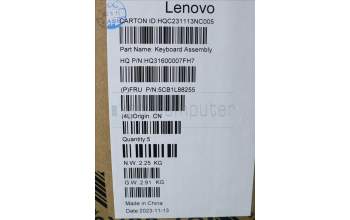 Lenovo 5CB1L88255 Tastatur inkl. Topcase ASM_UK_H 83E0_NFP_MIGY