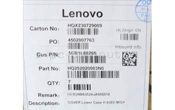 Lenovo 5CB1L88260 Lower Case H 83E0 MIGY