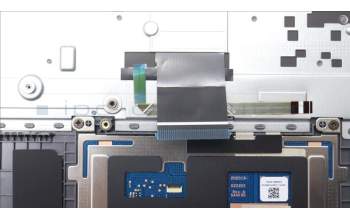 Lenovo 5CB1L90308 C-Cover with keyboard, Italian, Arctic Grey, Backlight, Fingerprint, UK