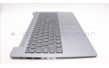 Lenovo 5CB1L99493 C-Cover with keyboard, Nordic, Arctic Grey, Backlight, Fingerprint, UK