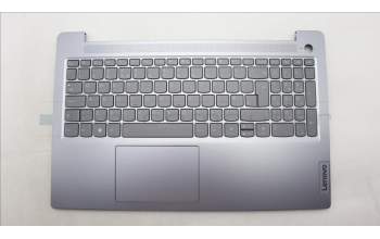 Lenovo 5CB1L99502 C-Cover with keyboard, UK English, Arctic Grey, Backlight, Fingerprint, UK
