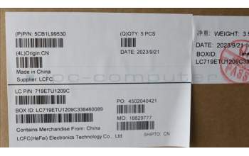 Lenovo 5CB1L99530 C-Cover with keyboard, Switzerland, Arctic Grey, Backlight, UK