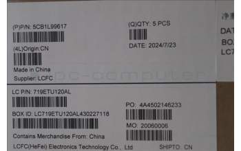 Lenovo 5CB1L99617 C-Cover with keyboard, Italian, Abyss Blue, Backlight, Fingerprint, UK