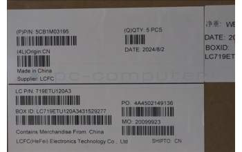 Lenovo 5CB1M03195 Tastatur inkl. Topcase spanisch L 83ERABFP BL
