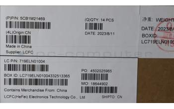 Lenovo 5CB1M21469 FRU COVER KE452_D_COVER_AL_ASSY_GY