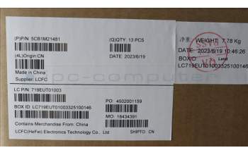Lenovo 5CB1M21481 FRUKP6B0_A_COVER_FHD_UHD_WLAN_ASSY