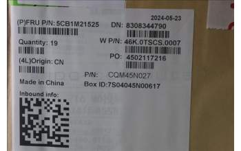 Lenovo 5CB1M21525 FRU A COV,ASM,PL,3T,RGB,WW,BLANC