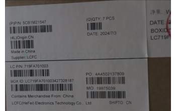 Lenovo 5CB1M21547 LX3E0_D_COVER_5G_BLK_H28_ASSY