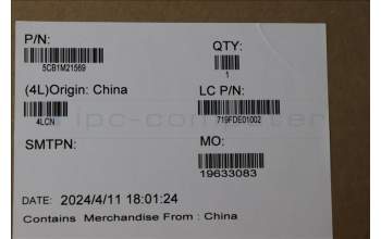 Lenovo 5CB1M21569 FRU D_COVER_AL_WL_BK_ASSY