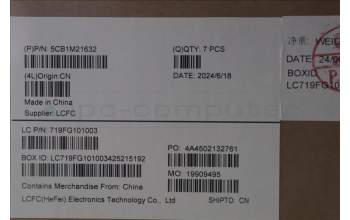 Lenovo 5CB1M21632 FRU LT4E0_D_COVER_WWAN_GREY_ASSY