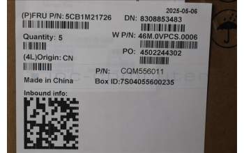 Lenovo 5CB1M21726 C-Cover ASM, N350, World Face Camera, Black, 500W Gen5