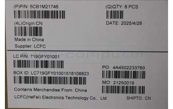 Lenovo 5CB1M21746 A-Cover, ME470, Black, ASSY_IR_28T