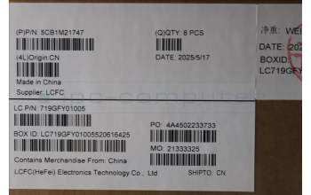 Lenovo 5CB1M21747 A-Cover, ME470, Black, ASSY_IR_33T