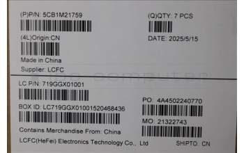 Lenovo 5CB1M21759 COVER FRU D_COVER_WLAN_GR_ASSY