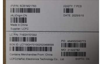 Lenovo 5CB1M21763 COVER FRU COVER MT060_D_COVER_WLAN_ASSY