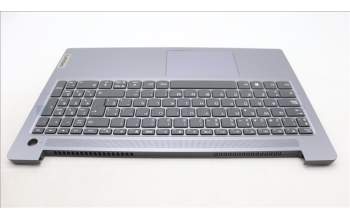 Lenovo 5CB1M23513 C-Cover with keyboard, Spanish, Arctic Grey, Non-Backlight, Fingerprint, UK
