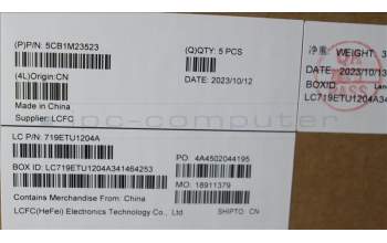 Lenovo 5CB1M23523 C-Cover with keyboard, German, Arctic Grey, Non-Backlight, Fingerprint, UK