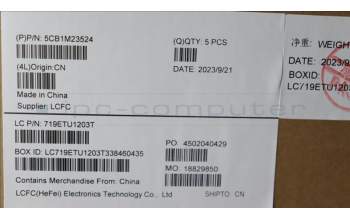 Lenovo 5CB1M23524 C-Cover with keyboard, Arabic, Arctic Grey, Non-Backlight, Fingerprint, US