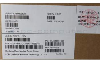 Lenovo 5CB1M23529 C-Cover with keyboard, Nordic, Arctic Grey, Non-Backlight, Fingerprint, UK